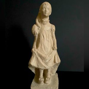 Austin Productions 1973 Dress Up Girl Sculpture Statue KLARA SEVER Durastone 12”